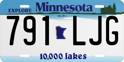 MN license plate 791LJG