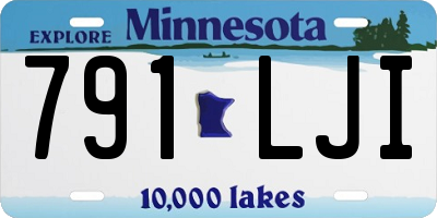 MN license plate 791LJI