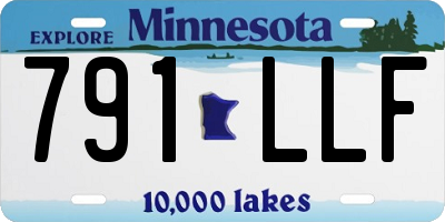 MN license plate 791LLF