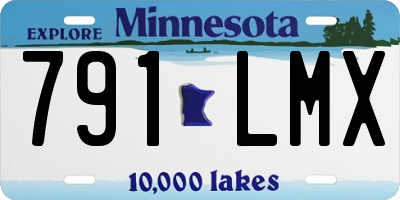 MN license plate 791LMX