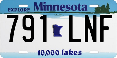 MN license plate 791LNF