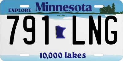 MN license plate 791LNG