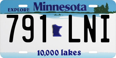 MN license plate 791LNI