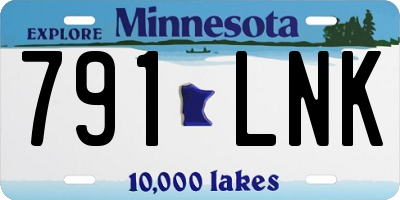 MN license plate 791LNK