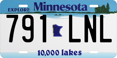 MN license plate 791LNL