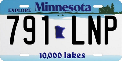 MN license plate 791LNP
