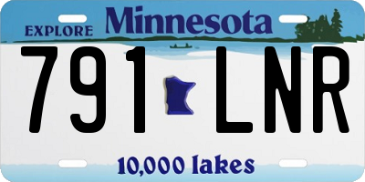 MN license plate 791LNR