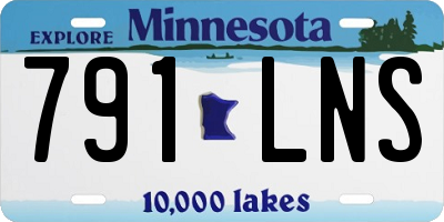 MN license plate 791LNS
