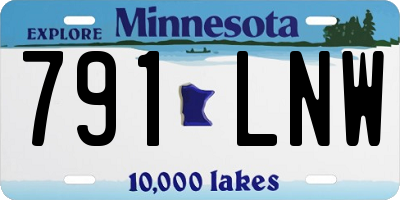 MN license plate 791LNW