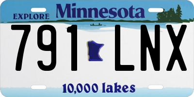 MN license plate 791LNX