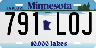 MN license plate 791LOJ