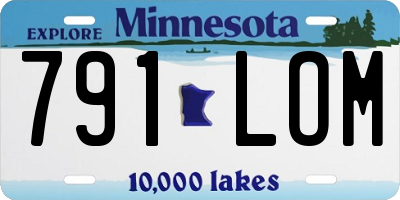 MN license plate 791LOM