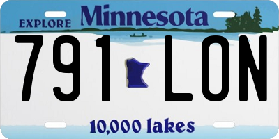 MN license plate 791LON