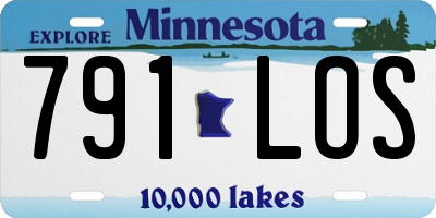 MN license plate 791LOS