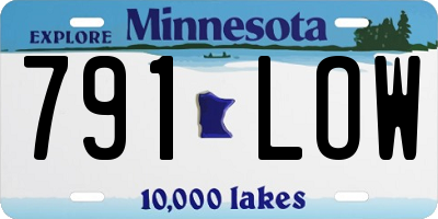 MN license plate 791LOW