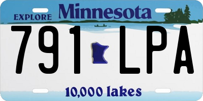 MN license plate 791LPA