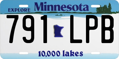 MN license plate 791LPB