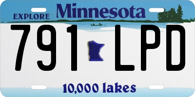 MN license plate 791LPD