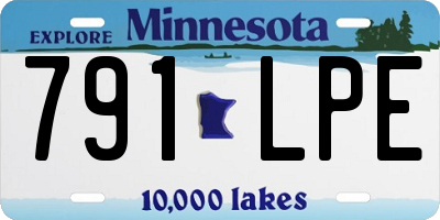 MN license plate 791LPE