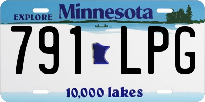 MN license plate 791LPG