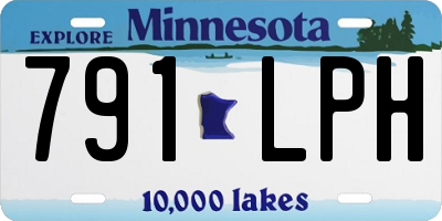 MN license plate 791LPH