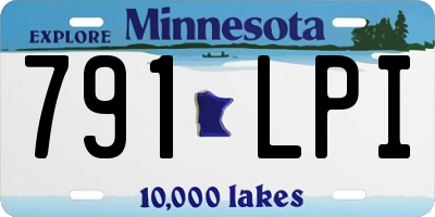 MN license plate 791LPI