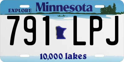 MN license plate 791LPJ