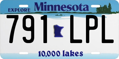 MN license plate 791LPL