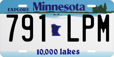 MN license plate 791LPM