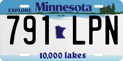 MN license plate 791LPN