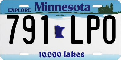 MN license plate 791LPO