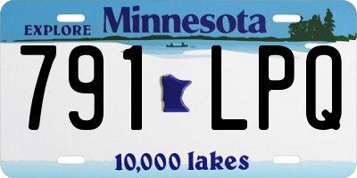 MN license plate 791LPQ