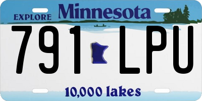 MN license plate 791LPU