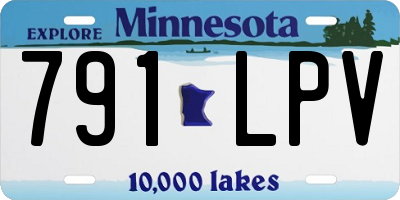 MN license plate 791LPV