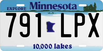 MN license plate 791LPX