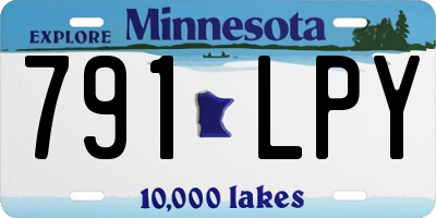 MN license plate 791LPY