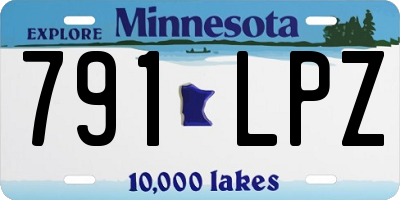 MN license plate 791LPZ
