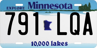 MN license plate 791LQA