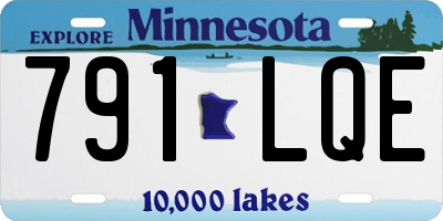 MN license plate 791LQE