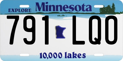 MN license plate 791LQO