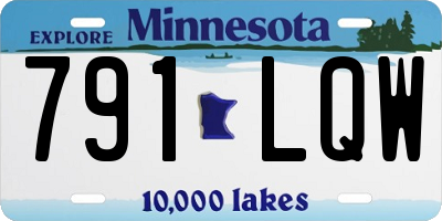 MN license plate 791LQW