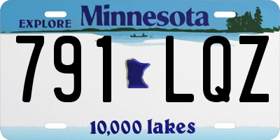 MN license plate 791LQZ