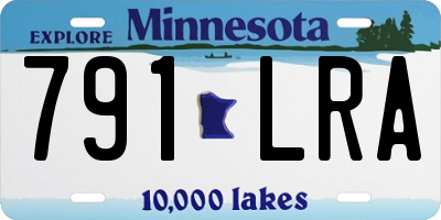 MN license plate 791LRA