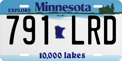 MN license plate 791LRD