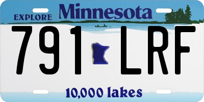 MN license plate 791LRF