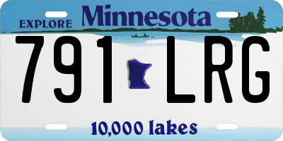 MN license plate 791LRG