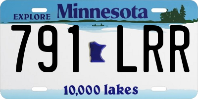 MN license plate 791LRR