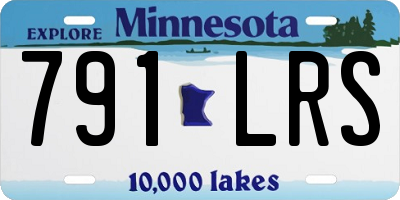 MN license plate 791LRS