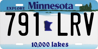 MN license plate 791LRV