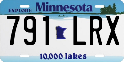 MN license plate 791LRX